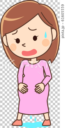 破水して困る妊婦 破水して困る妊婦 61605559