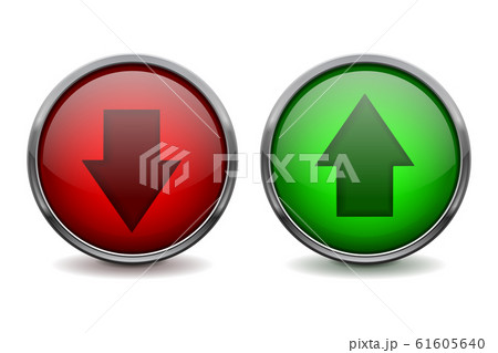 Red and green glass buttons. Up and down arrows 61605640