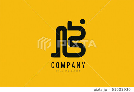 B yellow black alphabet letter for company logoのイラスト素材 [61605930] - PIXTA