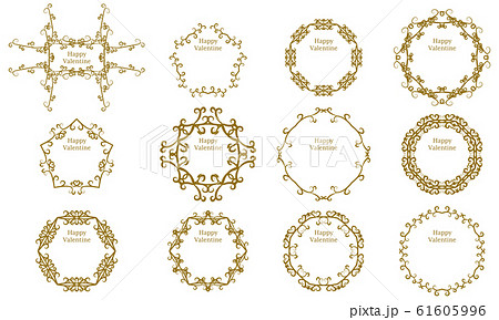 バレンタインの文字入りフレーム 61605996