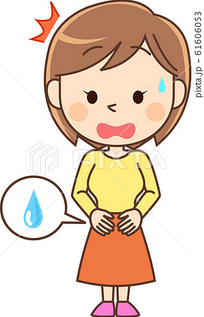 尿もれする女性 尿もれする女性 61606053