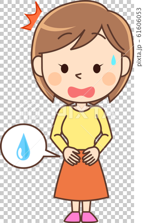 尿もれする女性 尿もれする女性 61606053