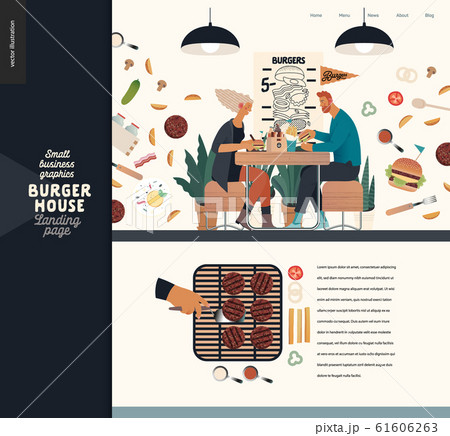 Burger house - small business graphics - landing 61606263