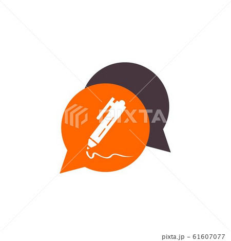 simple dialogue pen button icon and logo vector simple dialogue pen button icon and logo vector 61607077