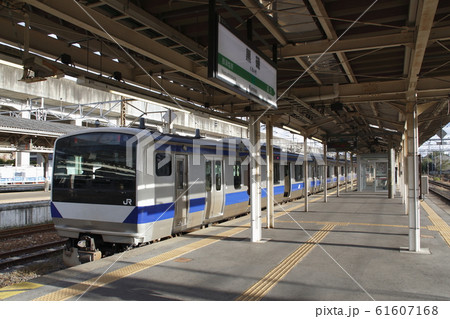 黒磯駅に停車中の東北本線E531系（ワンマン運転改造車） 61607168