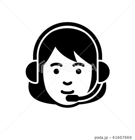 コールセンター 女性のイラスト素材