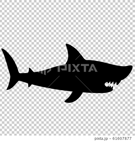 サメのシルエットのイラスト素材