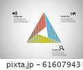 Triangle infographic template consists of three 61607943