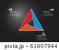 Triangle infographic template consists of three 61607944