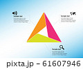 Triangle infographic template consists of three 61607946