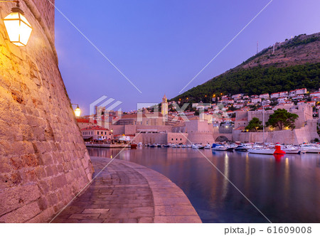Dubrovnik. Old harbor at dawn. 61609008