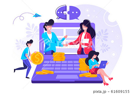 Two business partners shaking hands Two business partners shaking hands 61609155