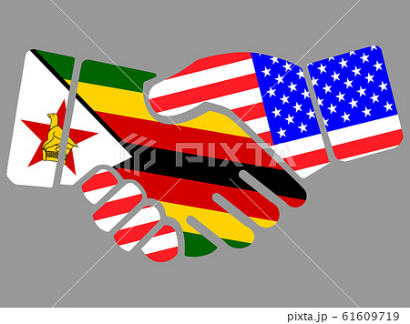 Zimbabwe and USA flags Handshake vector Zimbabwe and USA flags Handshake vector 61609719