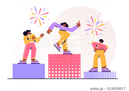 vector illustration. people stand  61609857