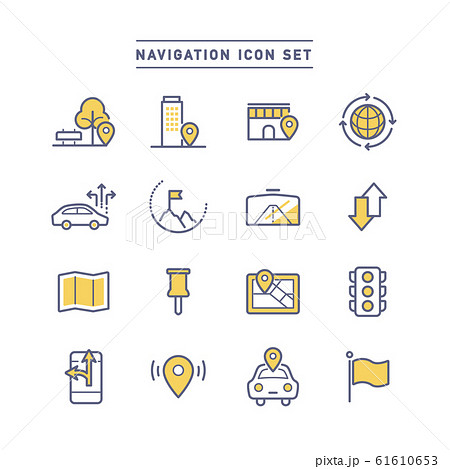 NAVIGATION ICON SET NAVIGATION ICON SET 61610653