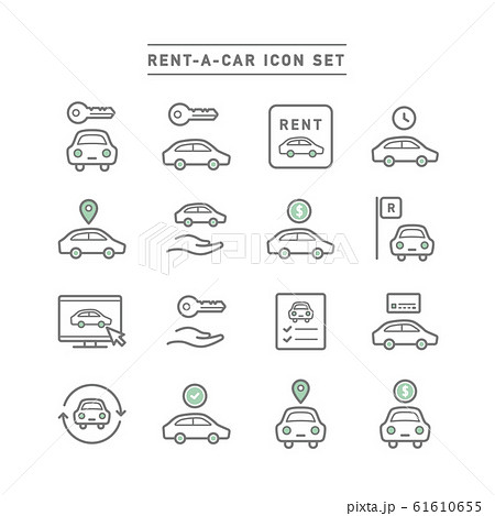 RENT-A-CAR ICON SET 61610655