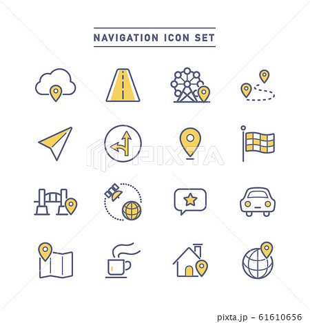 NAVIGATION ICON SET 61610656