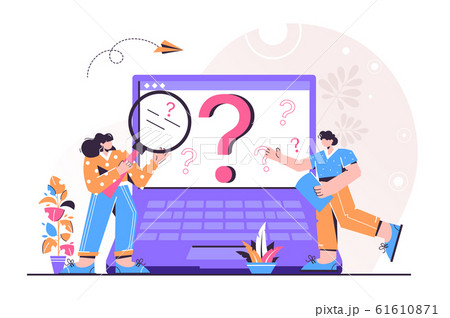 Business people asking questions Business people asking questions 61610871