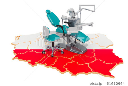 Dentistry in Poland concept, 3D rendering 61610964