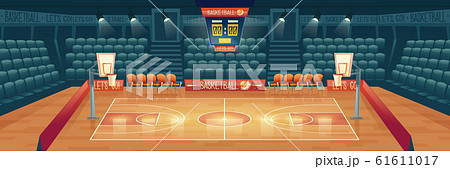 cartoon background of empty basketball court cartoon background of empty basketball court 61611017