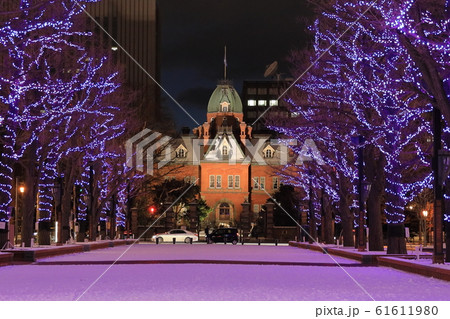 冬の赤レンガ庁舎ライトアップ 冬の赤レンガ庁舎ライトアップ 61611980