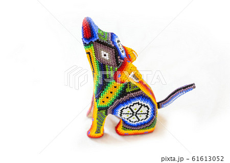 Traditional huichol bead wolf coyote ornament Traditional huichol bead wolf coyote ornament 61613052