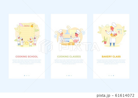 Kids Cooking School Bakery Classes Mobile Page Set 61614072