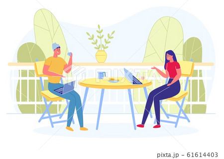 Informational Poster, Couple Working on Internet. Informational Poster, Couple Working on Internet. 61614403