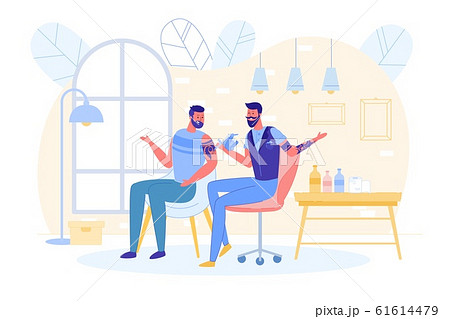 Master Make Tattooing to Character in Tattoo Salon Master Make Tattooing to Character in Tattoo Salon 61614479