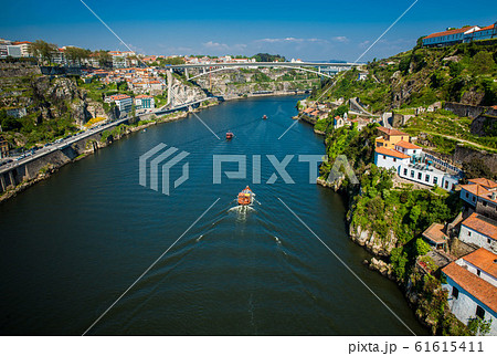 View of the Douro River in a beautiful early spring day 61615411