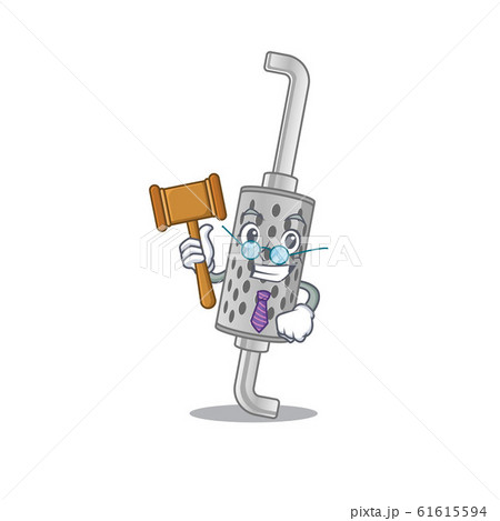 Smart Judge exhaust pipe in mascot cartoon character style 61615594