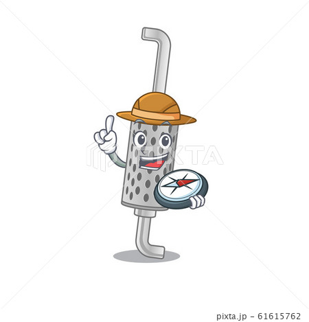 Exhaust pipe stylized Explorer having a compass 61615762