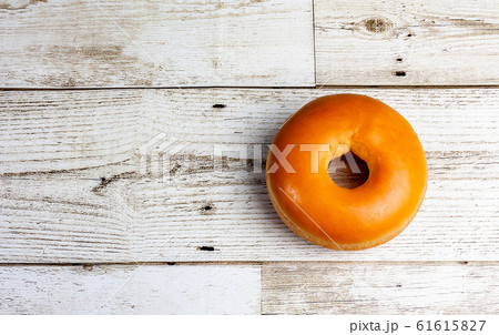 Donut bread on the wood floor food 61615827