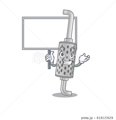 A cute picture of exhaust pipe cute cartoon character bring a board A cute picture of exhaust pipe cute cartoon character bring a board 61615929