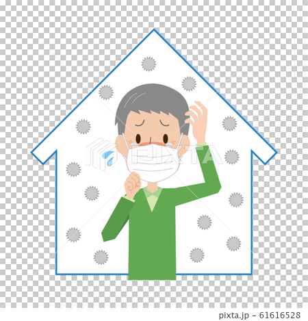 屋塵，祖父，口罩，咳嗽，感冒，疼痛 61616528