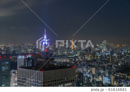 【東京都】都市風景 夜景 【東京都】都市風景 夜景 61616681