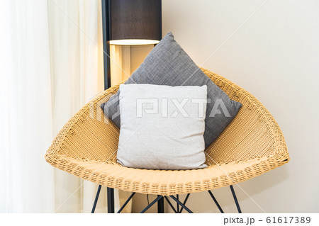 Pillow on sofa chair decoration Pillow on sofa chair decoration 61617389