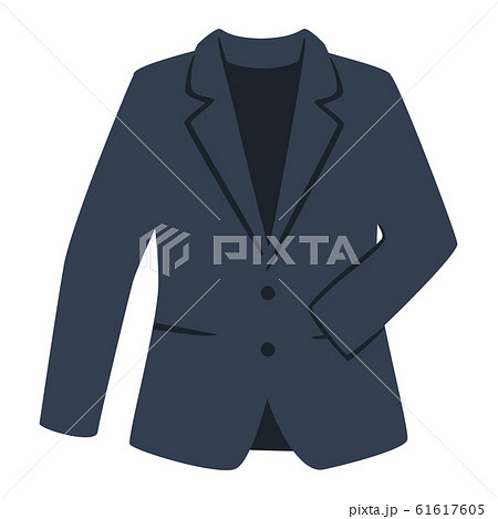衣類のイラスト 紺色のフォーマルなジャケット のイラスト素材