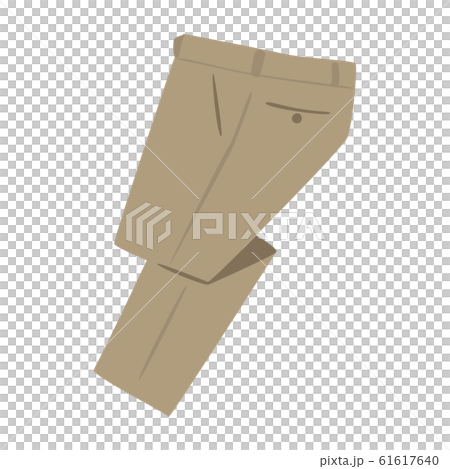 Illustration of clothing. Beige long pants. 61617640