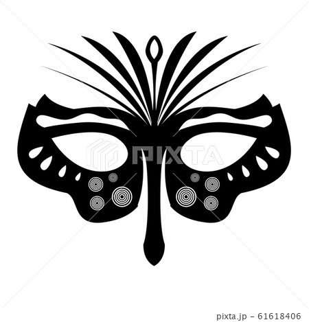 Mardi Gras theater mask silhouette 61618406