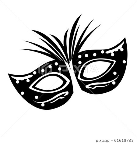 Mardi Gras theater mask silhouette 61618735