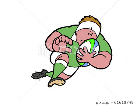 ラグビー 突進ハンドオフで駆け抜けろ ラグビー 突進ハンドオフで駆け抜けろ 61618749