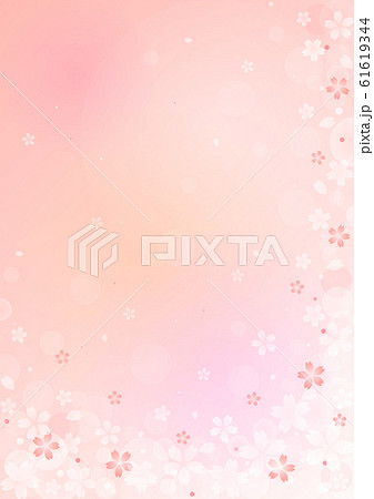 桜のイラストの背景イメージ 縦 のイラスト素材