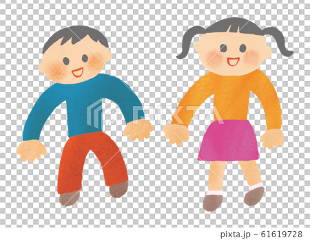 男の子と女の子のイラスト素材