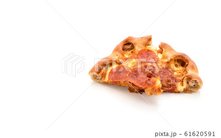 Homemade Pepperoni Pizza on white background 61620591