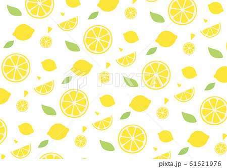 レモンのパターン背景のイラスト素材