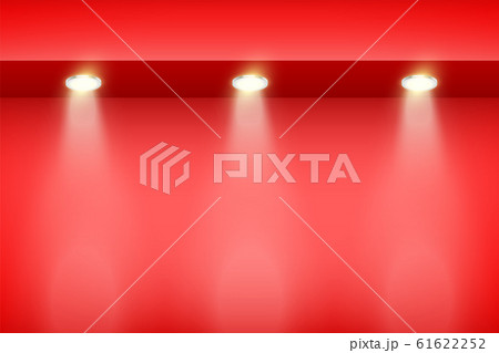 The border on red wall with spotlights The border on red wall with spotlights 61622252