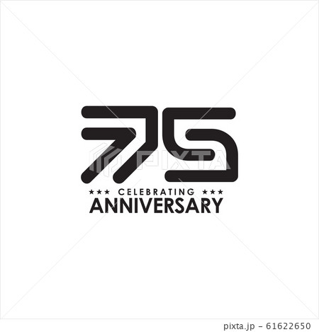75th year celebrating anniversary emblem logo 61622650