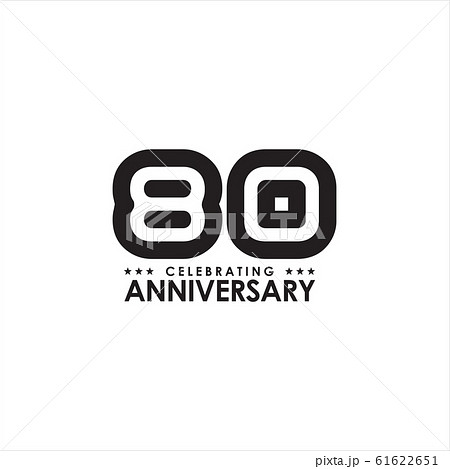 80th year celebrating anniversary emblem logo 61622651