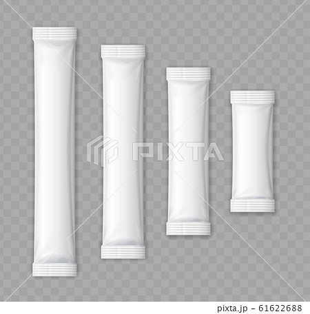 Realistic Detailed 3d Matte Sachet Stick Set. Vector 61622688